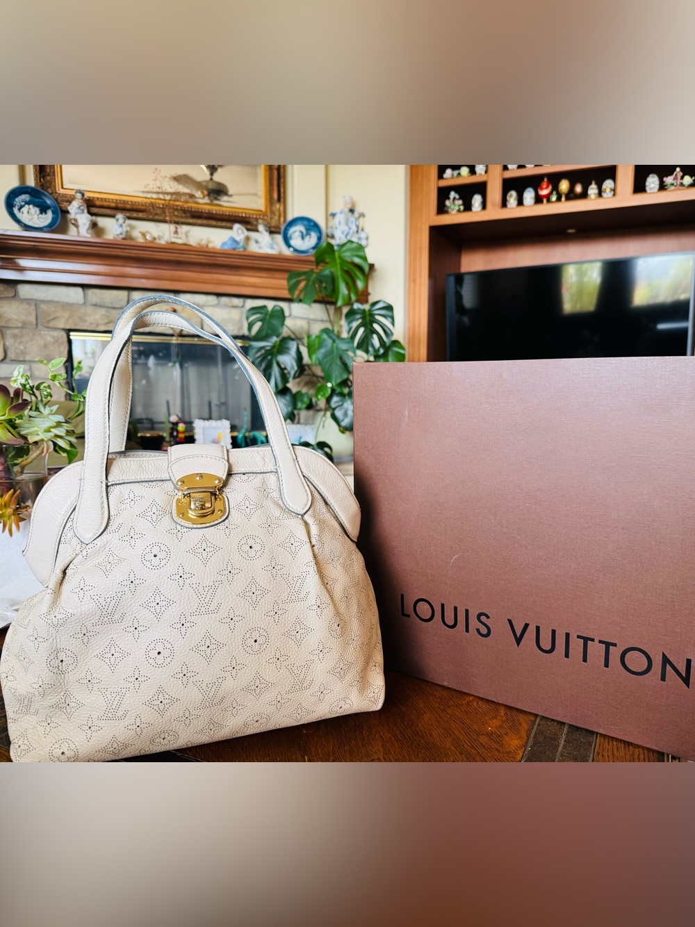 Louis Vuitton Mahina Lunar Moonlight perforated leather tote bag Vintage